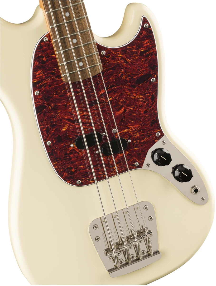 Squier Classic Vibe '60s Mustang Bass, Laurel Fingerboard in Olympic White