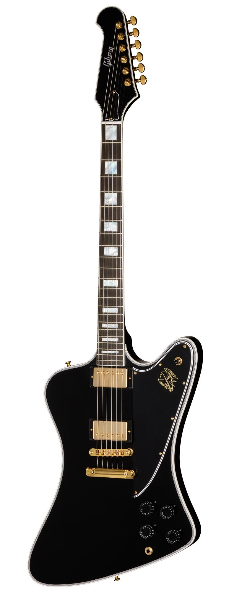 Gibson Firebird Custom With Bound Head Veneer Electric Guitar in Ebony