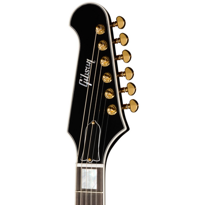 Gibson Firebird Custom With Bound Head Veneer Electric Guitar in Ebony