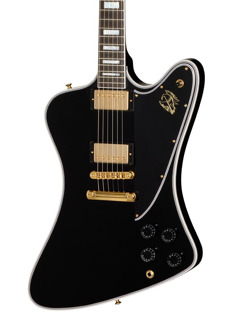 Gibson Firebird Custom With Bound Head Veneer Electric Guitar in Ebony