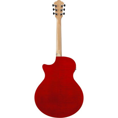 Ibanez AE170N Electric Acoustic Guitar in Natural High Gloss Top, Transparent Red High Gloss Back and Sides
