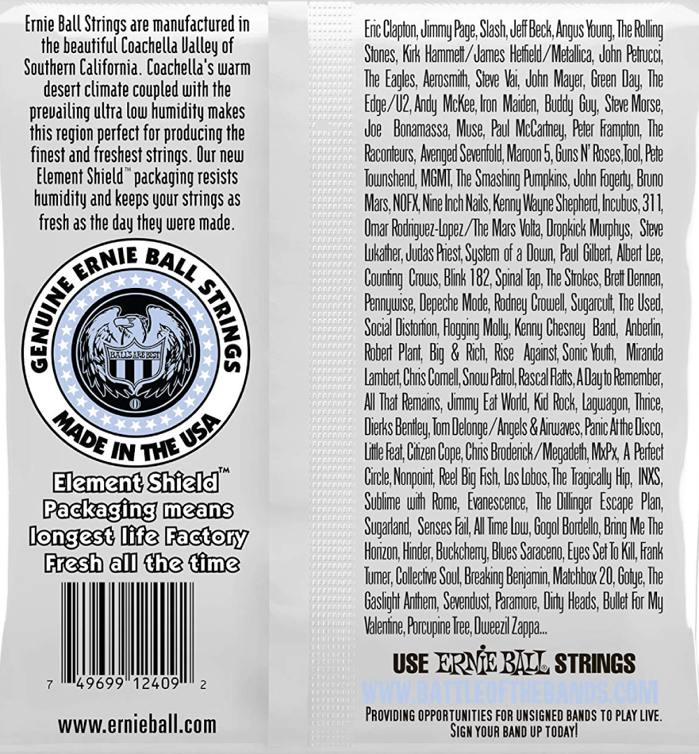Ernie Ball 2409 Ernesto Palla Nylon Black and Gold Classical Guitar Strings 28-42 Gauge