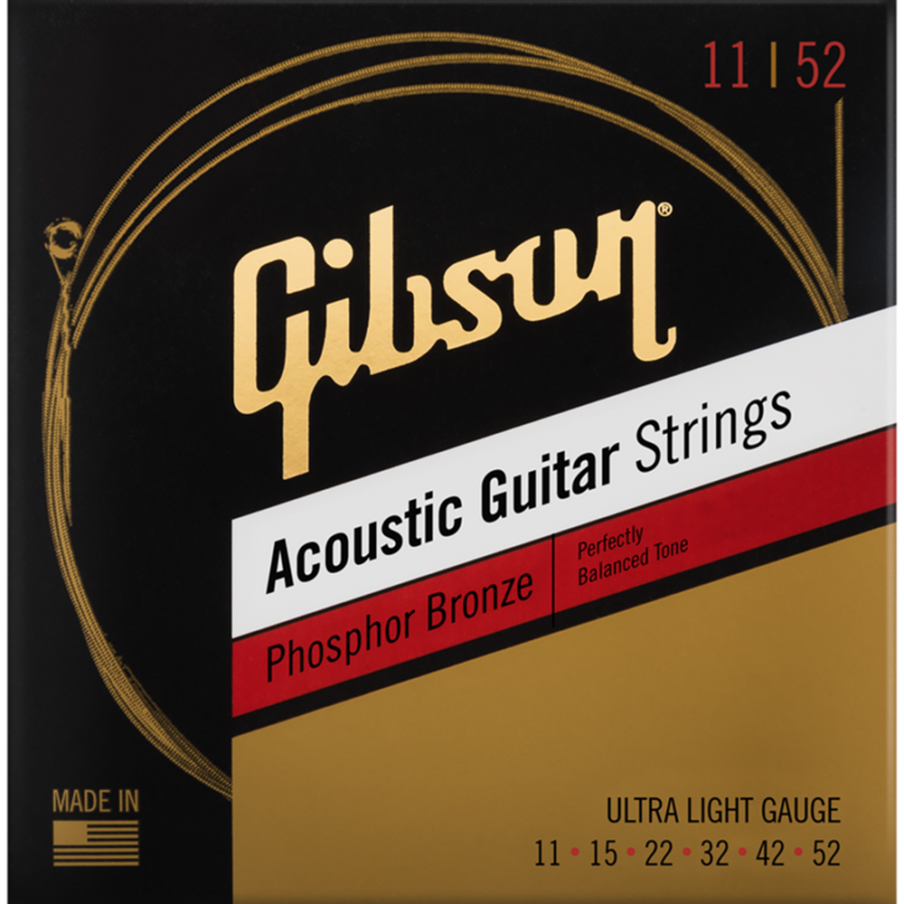 Gibson Phosphor Bronze J-200 Acoustic Strings Ultra Lights Gauge