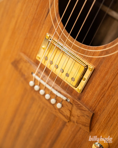 Cole Clark AN2EC-BLBL-AE-HUM Humbucker Acoustic Electric Guitar in Natural Satin