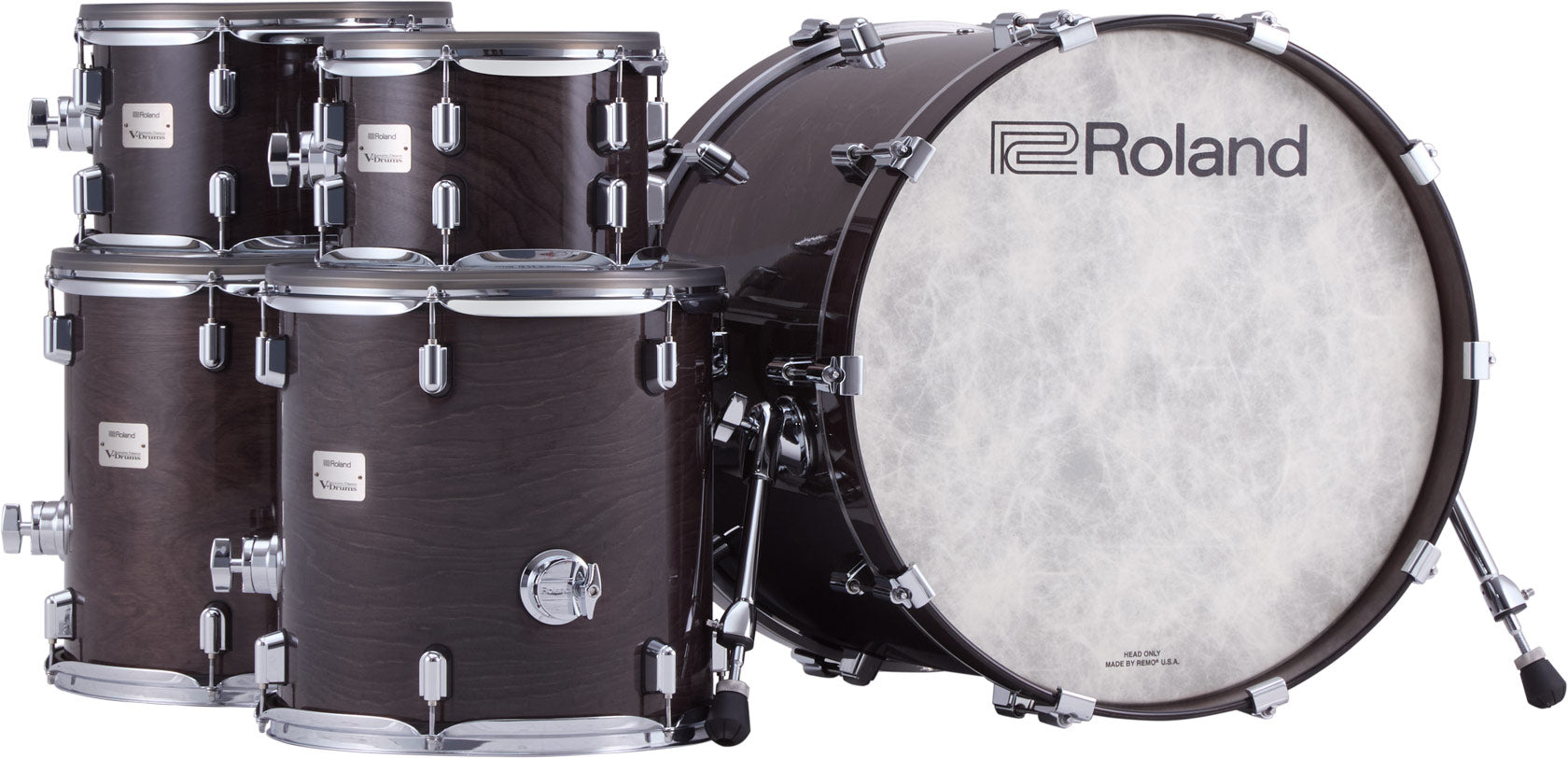Roland VAD716 V-Drums Acoustic Design Kit in Gloss Ebony