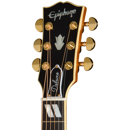 Epiphone Hummingbird Deluxe EC Acoustic Electric Guitar in Autumn Burst