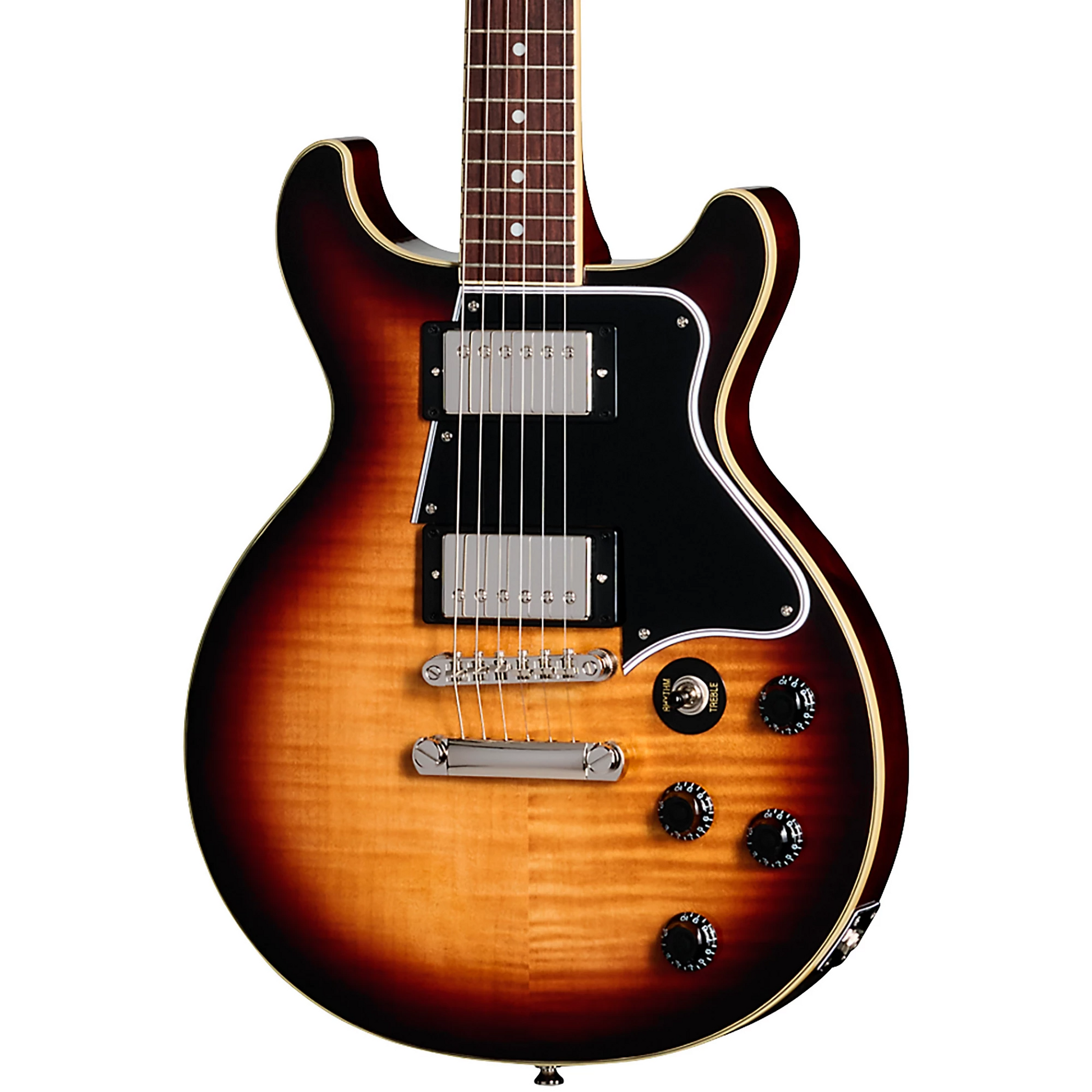 Epiphone Les Paul Special Double Cut Figured Electric Guitar in Bourbon Burst