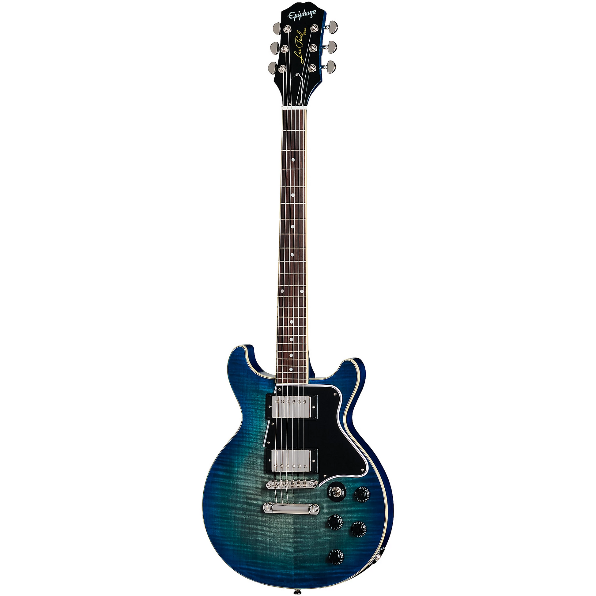 Epiphone Les Paul Special Double Cut Figured Electric Guitar in Ocean Water