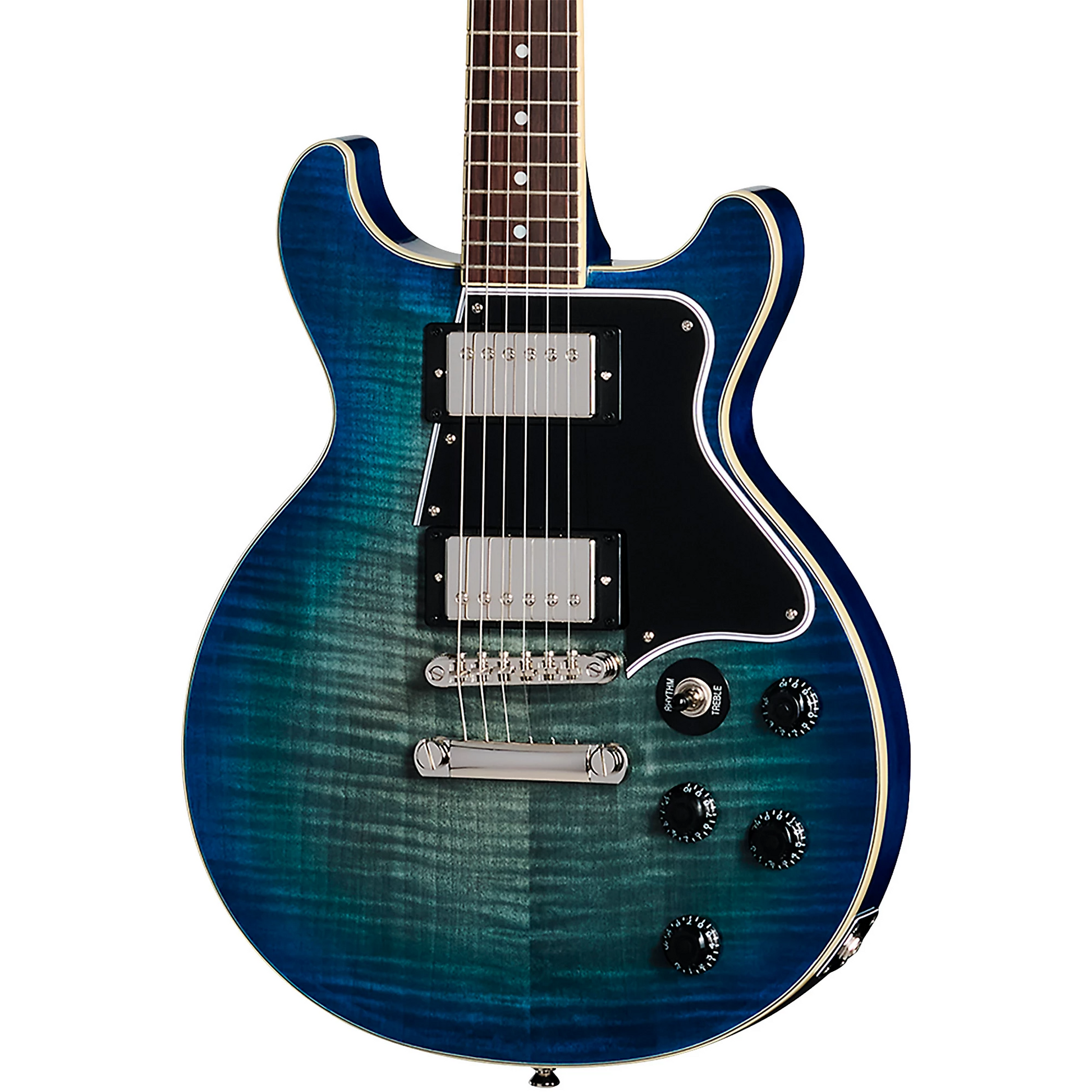 Epiphone Les Paul Special Double Cut Figured Electric Guitar in Ocean Water