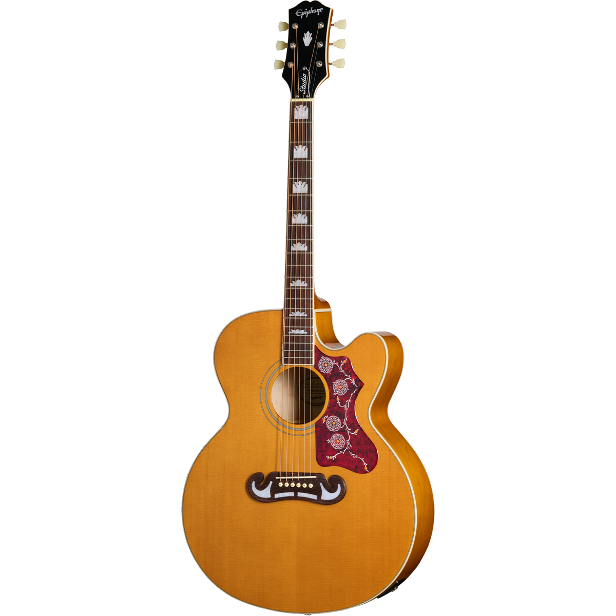 Epiphone J-200 Studio Acoustic Electric Guitar in Natural
