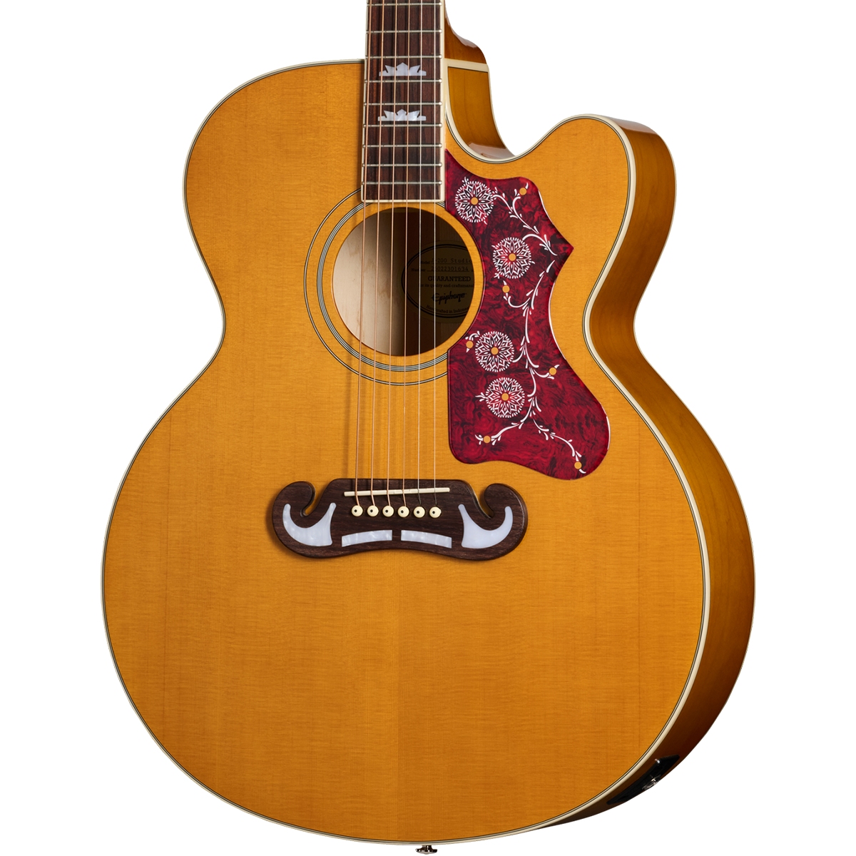 Epiphone J-200 Studio Acoustic Electric Guitar in Natural
