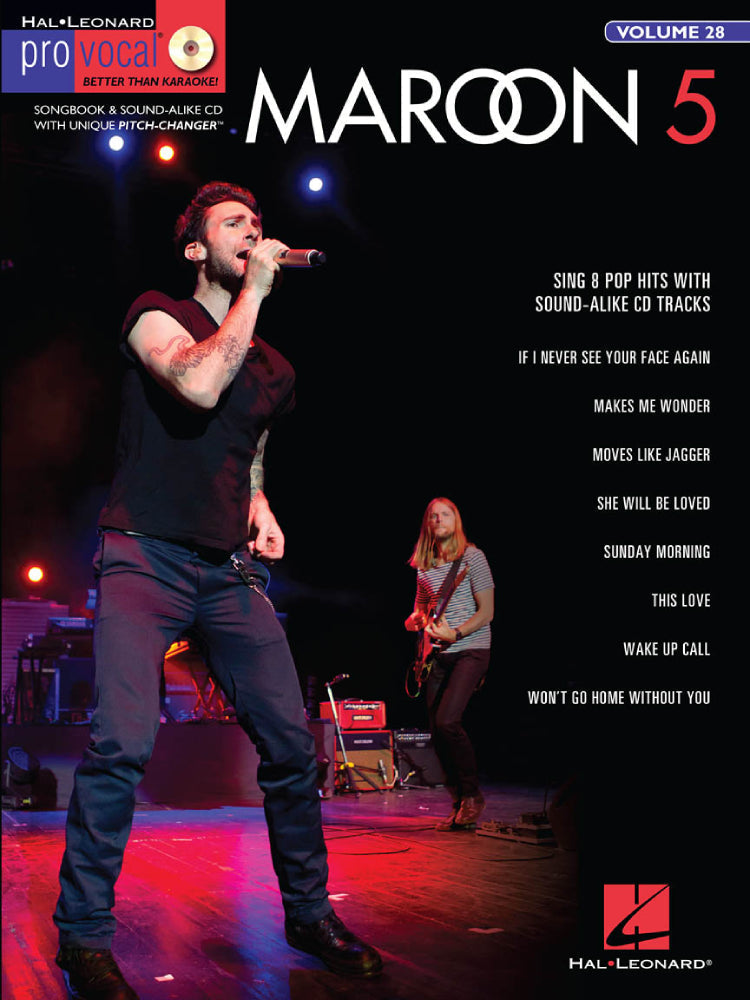 Maroon 5 Pro Vocal Men's Edition Volume 28 Bk/Cd