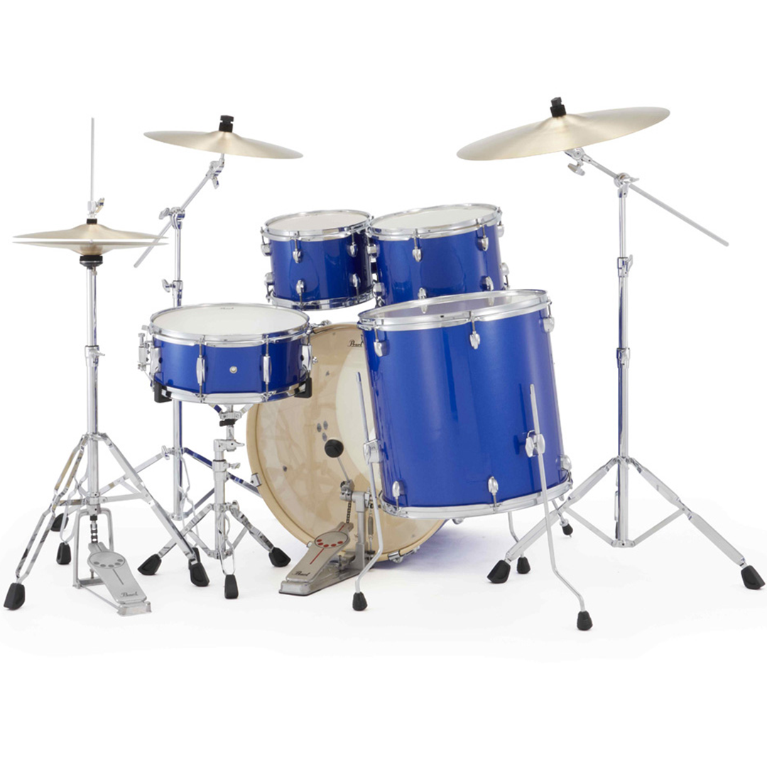 Pearl Export Plus 5-Piece Fusion Plus Drum Kit with Cymbal Pack in Midnight Blue