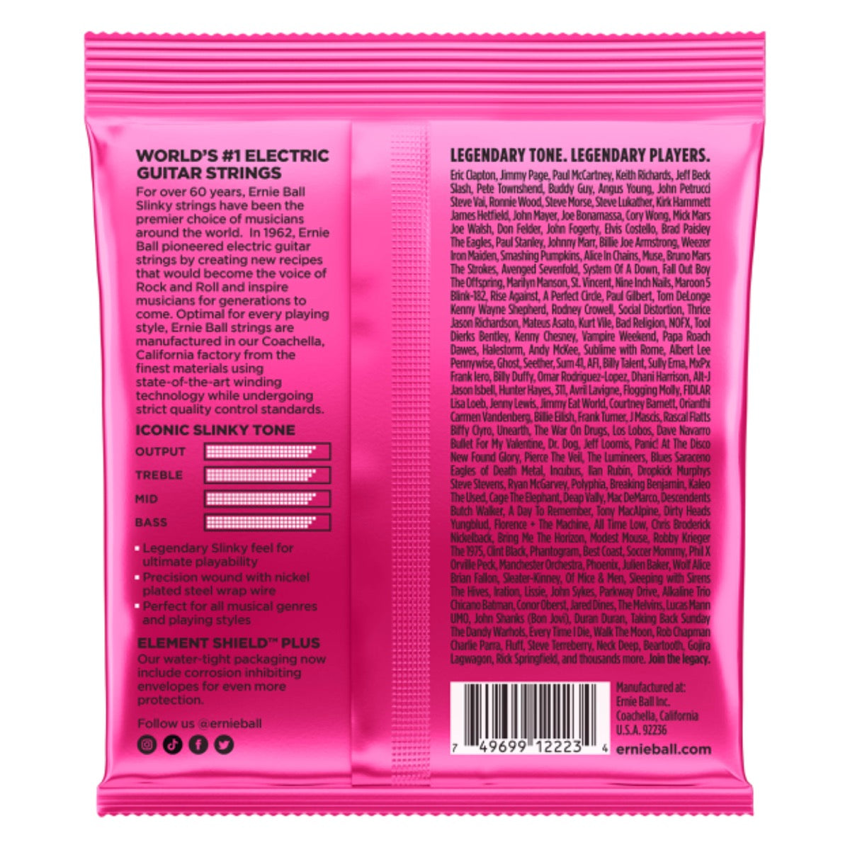 Ernie Ball Super Slinky Nickel Wound Electric Guitar Strings 9-42 Gauge