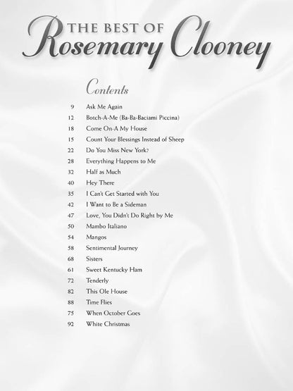 The Best of Rosemary Clooney PVG