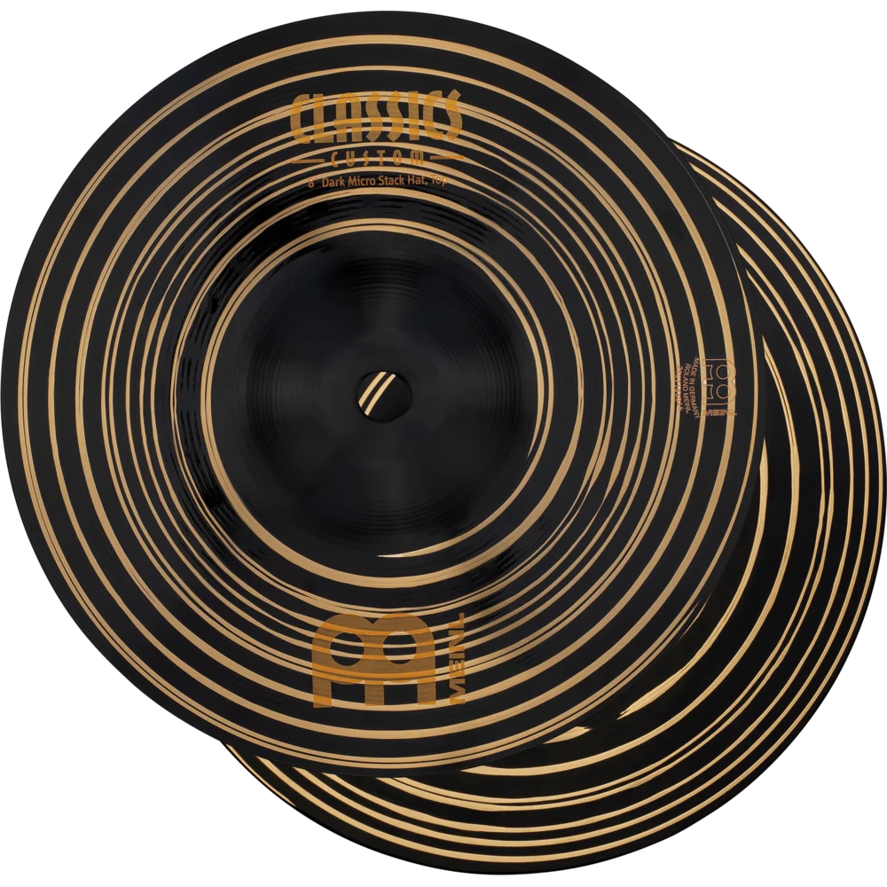 Meinl CC8DAH Cymbals Classics Custom Dark 8" Micro Stack Hats Cymbal (Pair)