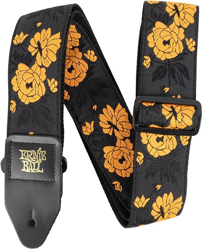 Ernie Ball Classic Jacquard Guitar Or Bass Strap in Tangerine Rose