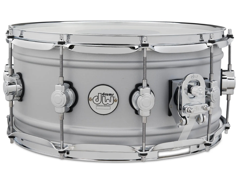 DW Design Series 6.5x14" Snare Drum in Matte Aluminum