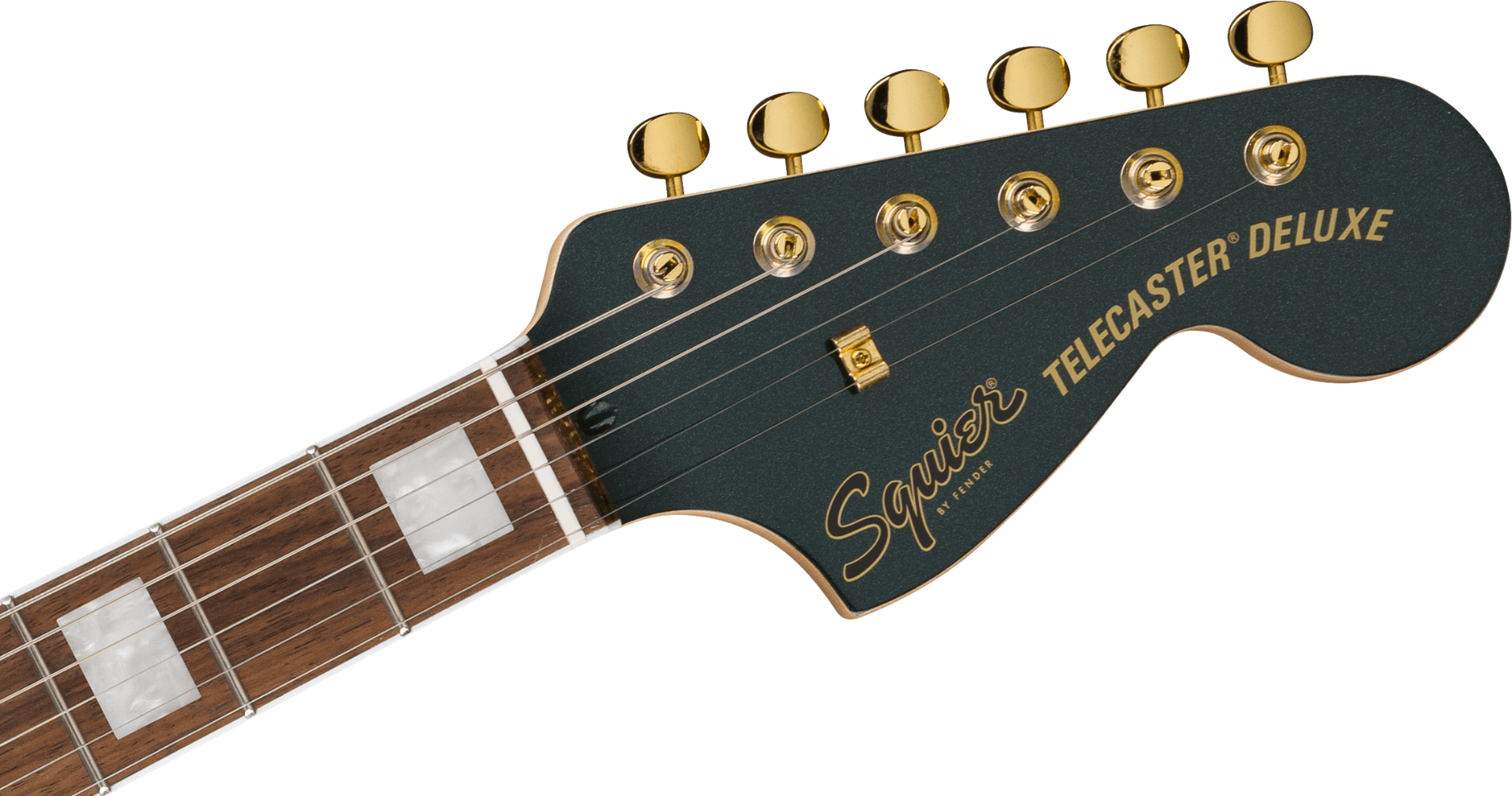 Squier FSR Paranormal Troublemaker Telecaster Deluxe, Laurel Fingerboard, Gold Anodized Pickguard, Gold Hardware, Matching Headstock in Cadillac Green