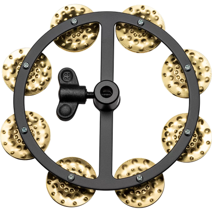 Meinl Percussion HTHH1BBK Headliner Series Hihat Tambourine Single Row Hammered Brass Jingles 5"