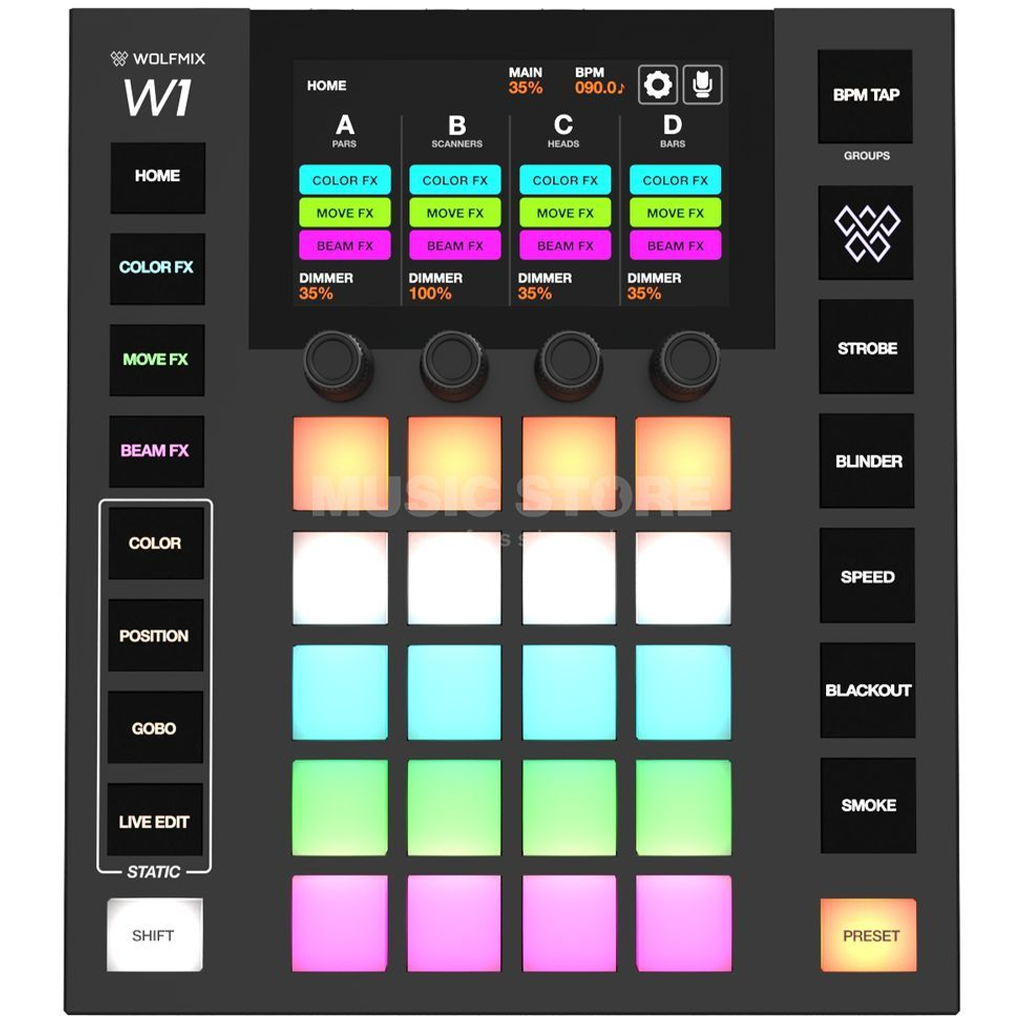 Nicolaudie WOLFMIXW1MK2 - Wolfmix W1 MK2 standalone performance DMX lighting controller