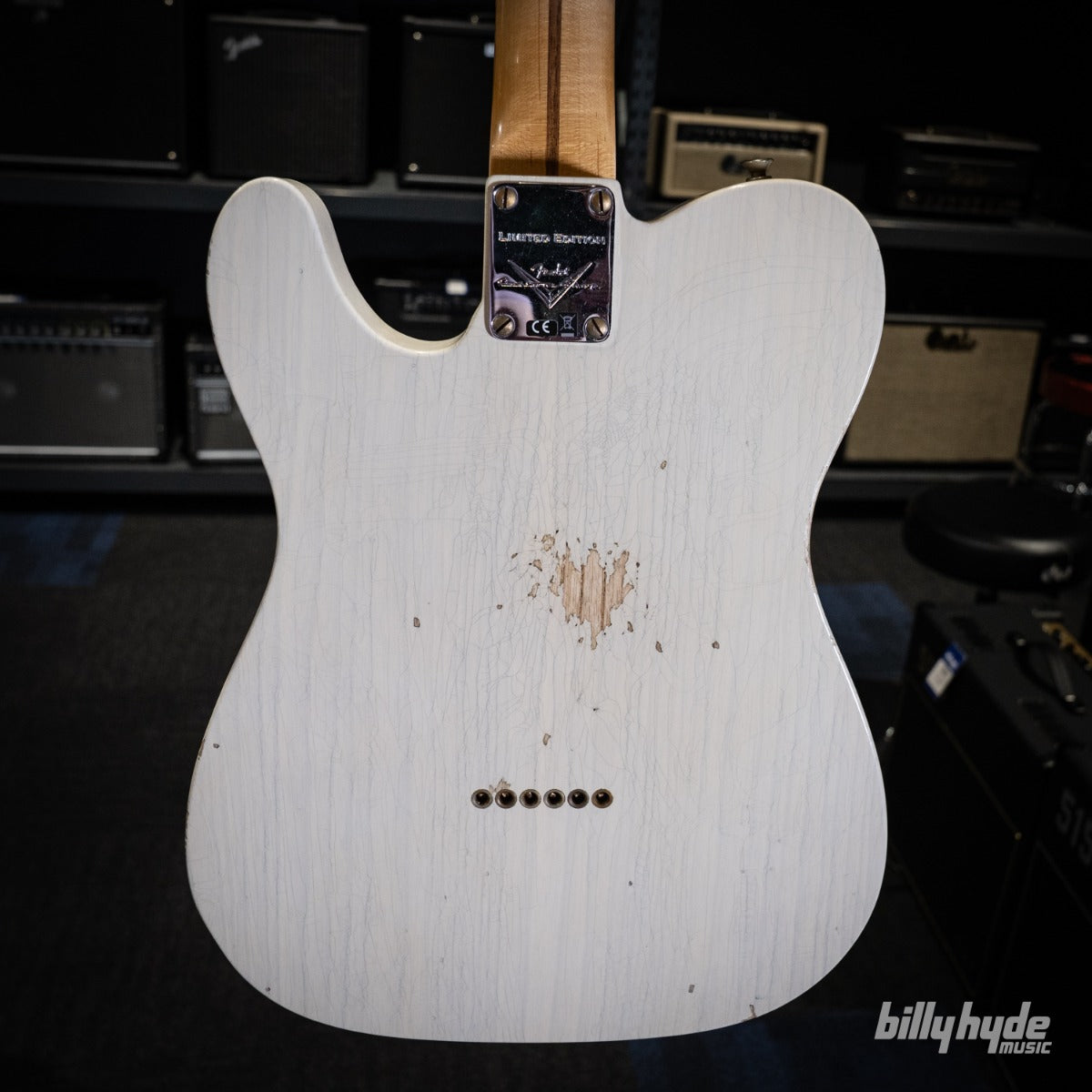 Fender Custom Shop Limited Edition Nocaster Thinline Relic Electric Guitar in Aged White Blonde