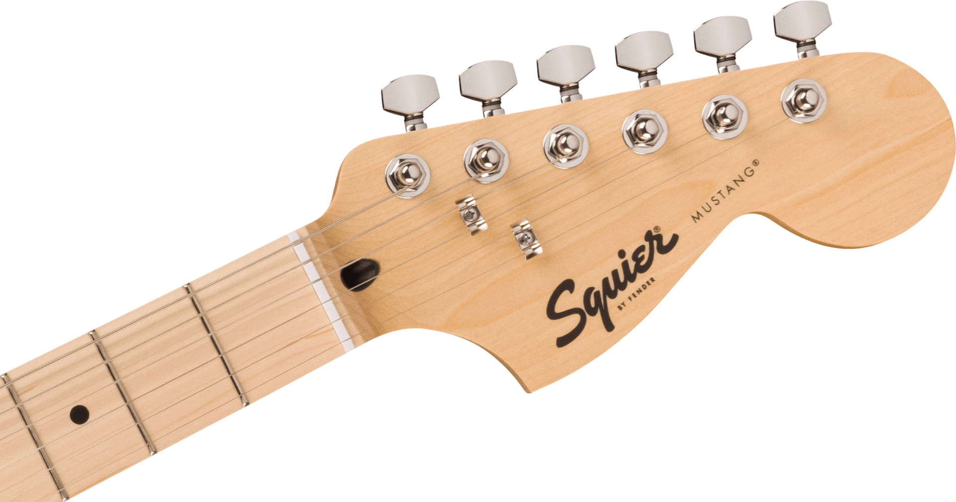 Squier FSR Squier Sonic Mustang HH, Maple Fingerboard, White Pickguard in Sonic Blue