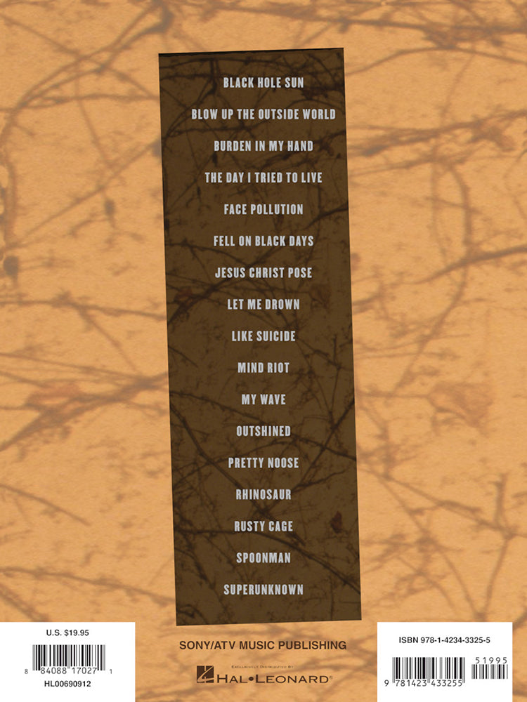 Soundgarden Guitar Anthology Tab RV