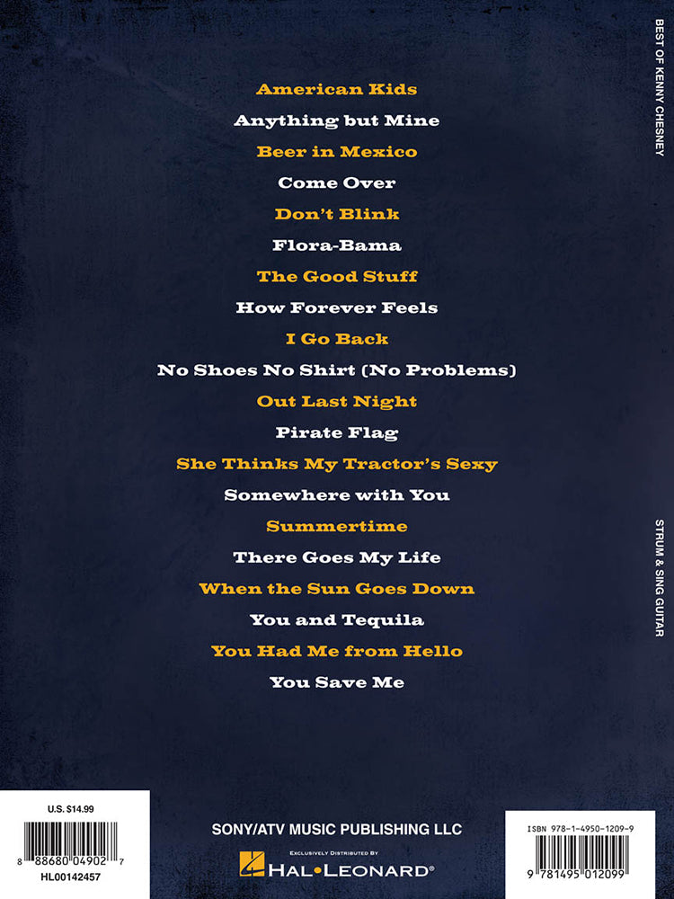 Best Of Kenny Chesney Strum & Sing Guitar