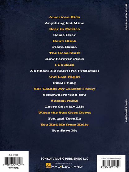 Best Of Kenny Chesney Strum & Sing Guitar