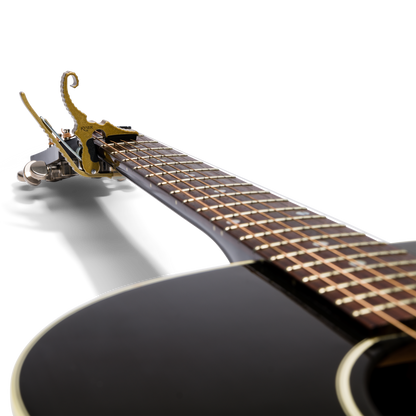 Kyser Quick Change Short Cut 3 String Partial Guitar Capo in Gold
