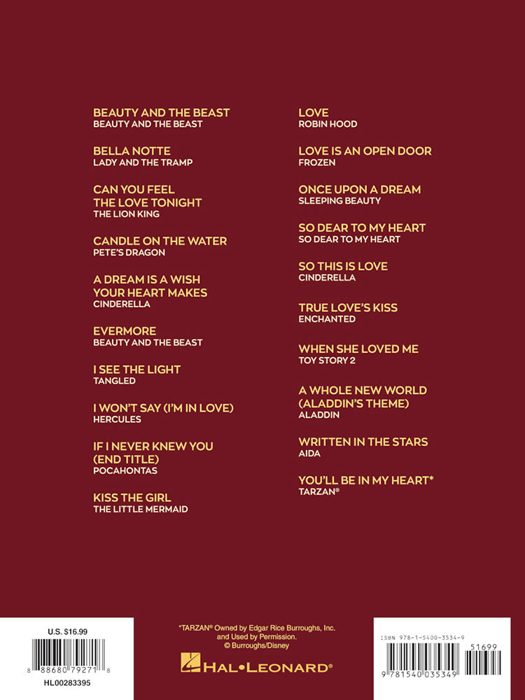 Disney Love Songs 3rd Edition PVG