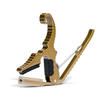 Kyser Quick Change Short Cut 3 String Partial Guitar Capo in Gold