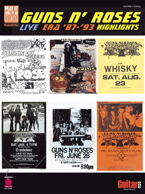 Guns N Roses Live Era 87-93 Highlights Guitar Tab