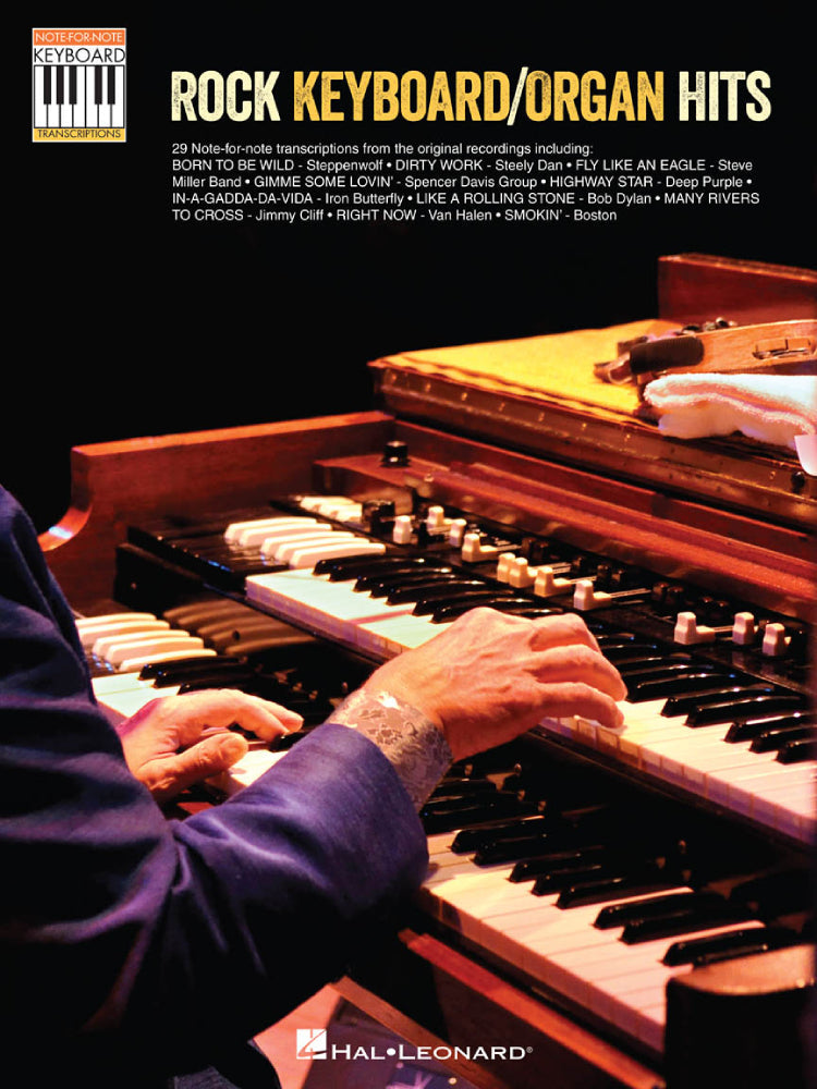 Rock Keyboard Organ Hits Note for Note Keyboard Transcriptions