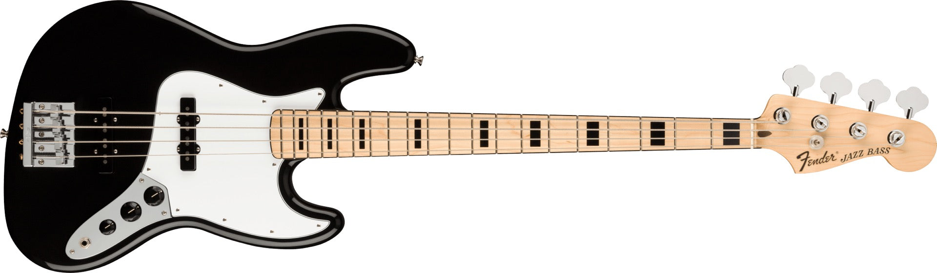 Fender Geddy Lee Jazz Bass, Maple Fingerboard in Black