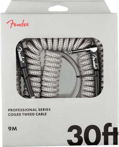 Fender Professional Series 30' Coil Cable in White Tweed