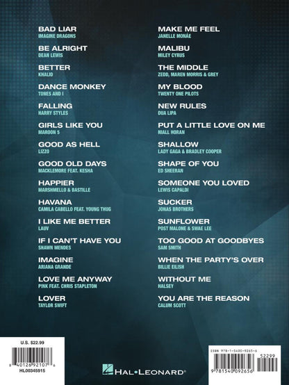 Popular Sheet Music 30 Hits from 2017-2019 PVG