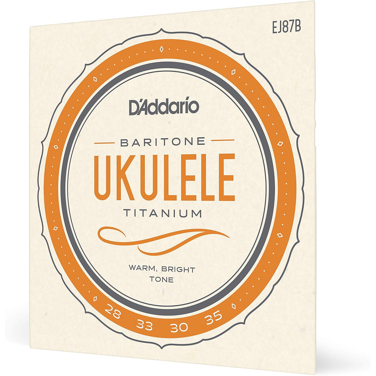 D'Addario Baritone Ukulele Titanium/Silver String Set 28-35 Gauge