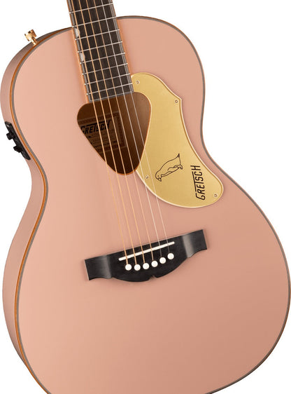 Gretsch G5021E Rancher Penguin Parlor Acoustic Electric Guitar in Shell Pink