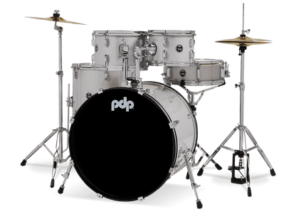 PDP Center Stage 22" 5 Piece Drum Kit in Diamond White Sparkle