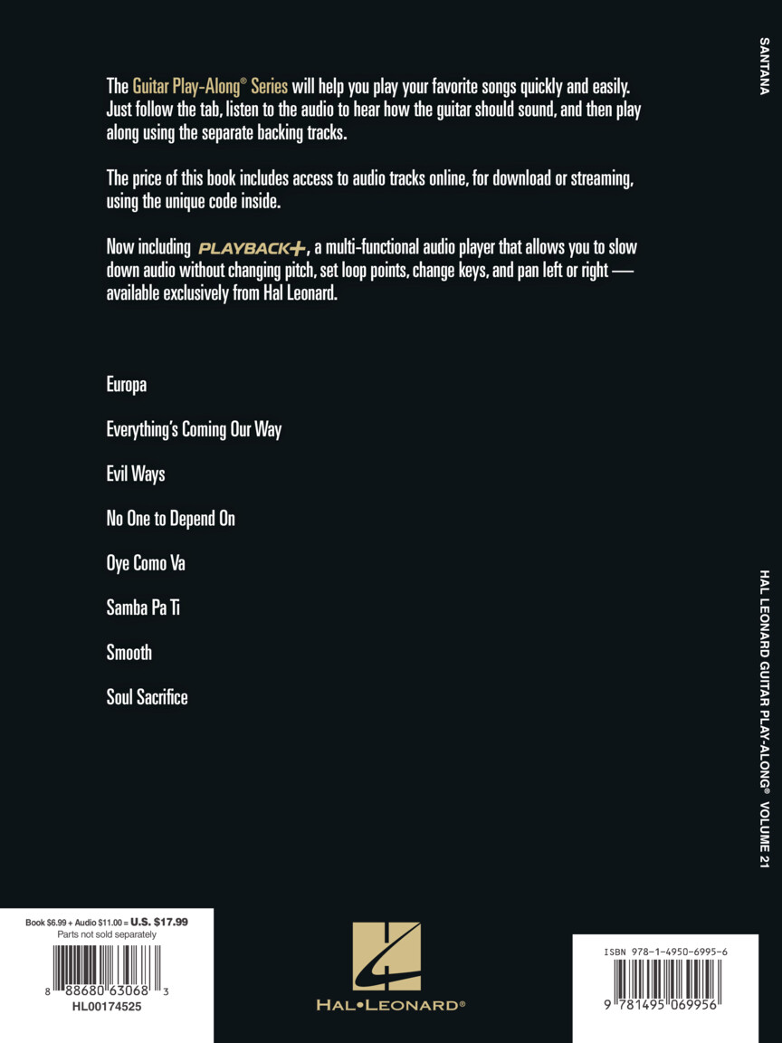 Santana Guitar Play Along Volume 21 Tab