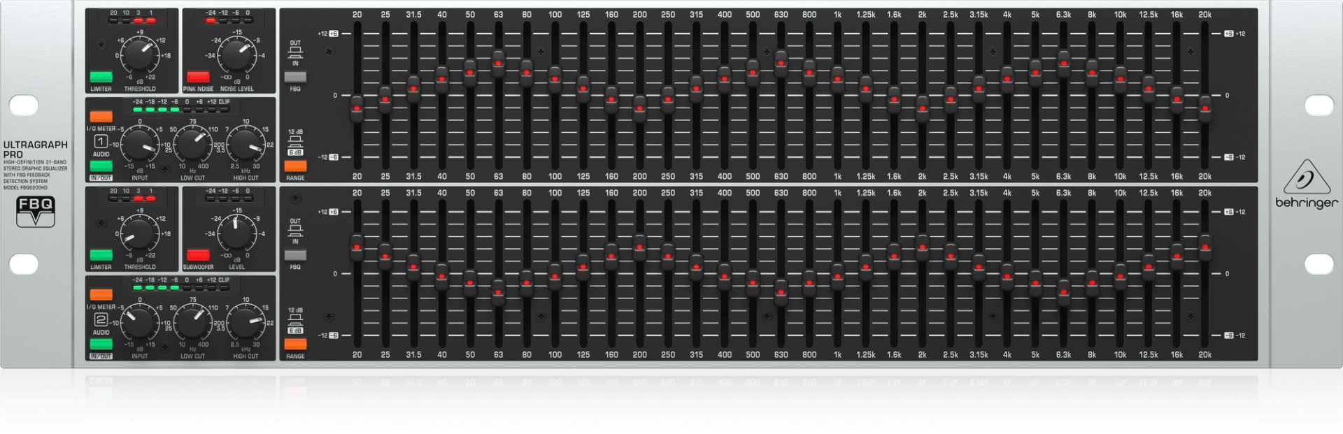 Behringer Ultragraph Pro FBQ6200HD High Definition 31 Band Stereo Graphic Equalizer