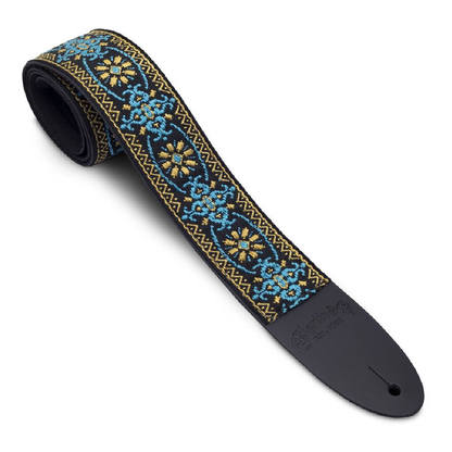 Martin Retro Woven Strap Leather Ends in Yellow