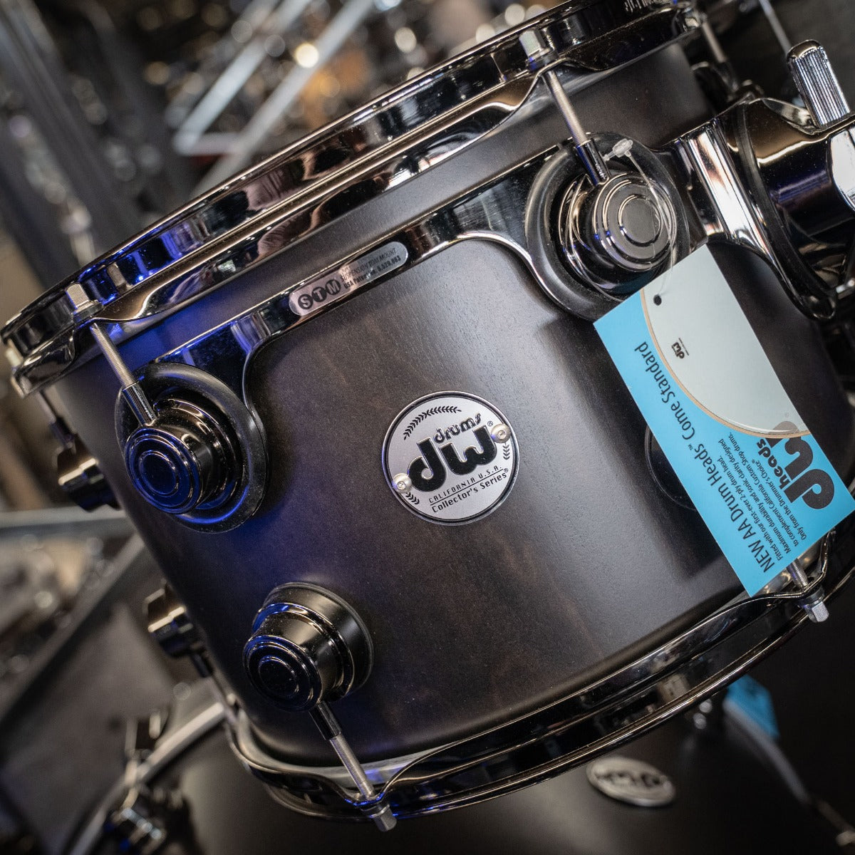 DW Collectors Maple / Mahogany 4-Piece Shell Pack  (12TT/14FT/16FT/22K) in Super Intense Ebony Satin Oil w/Black Nickel Hardware