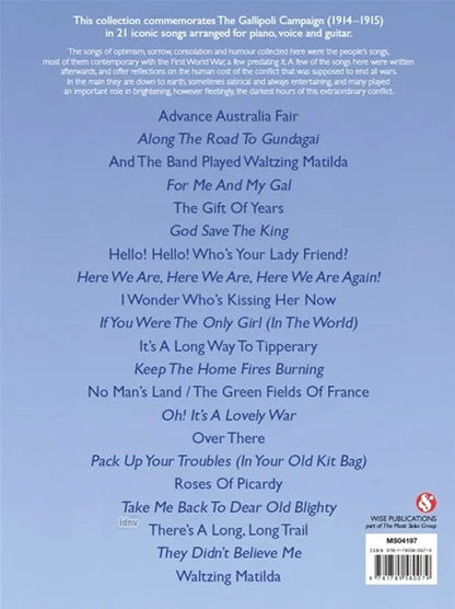 The Gallipoli Songbook PVG