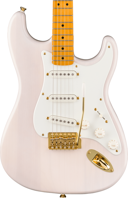 Squier FSR Classic Vibe '50s Stratocaster, Maple Fingerboard, Parchment Pickguard in Gold Hardware, White Blonde