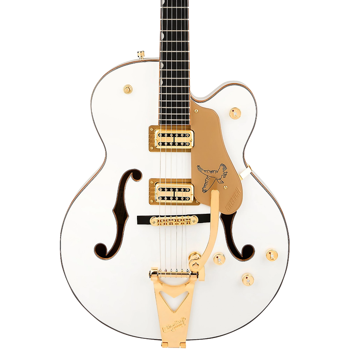 Gretsch Synchromatic Falcon Hollow Body Single-Cut with Bigsby Electric Guitar in Snowcrest White