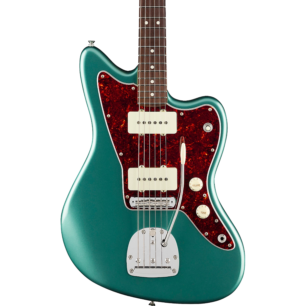 Fender American Professional Classic Jazzmaster Electric Guitar, Rosewood Fingerboard in Faded Sherwood Green Metallic