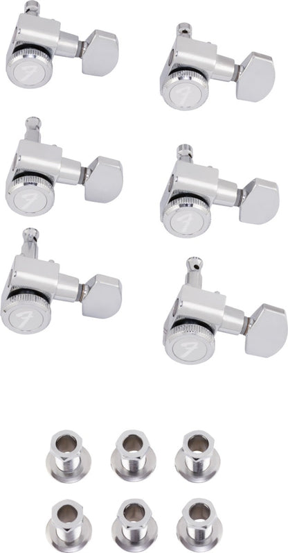 Fender Locking Stratocaster Telecaster Staggered Tuning Machines Sets in Polished Chrome